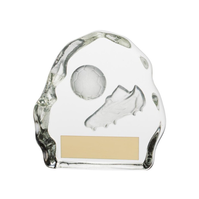 SUB ZERO FOOTBALL GLASS TROPHY - 7.5CM